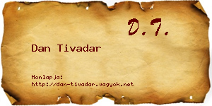 Dan Tivadar névjegykártya