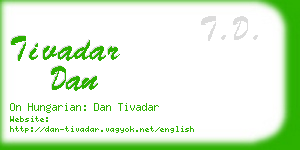 tivadar dan business card